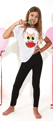 Foto di LEGGING BIMBA LUNGO NERO TAG.3/4
