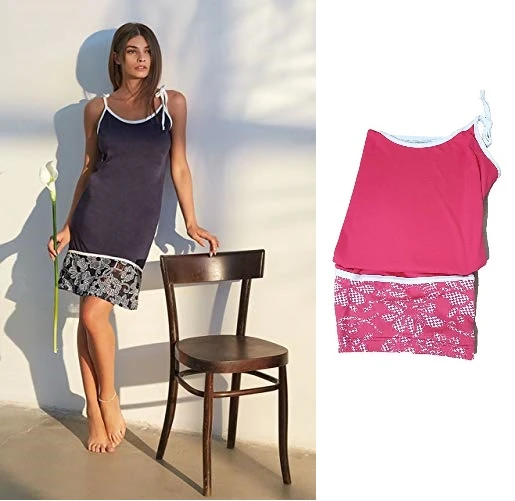 PIGIAMA DONNA MOD.ROSSELLA ASS.BLU-FRUTTI ROSSI TAG.S-XL